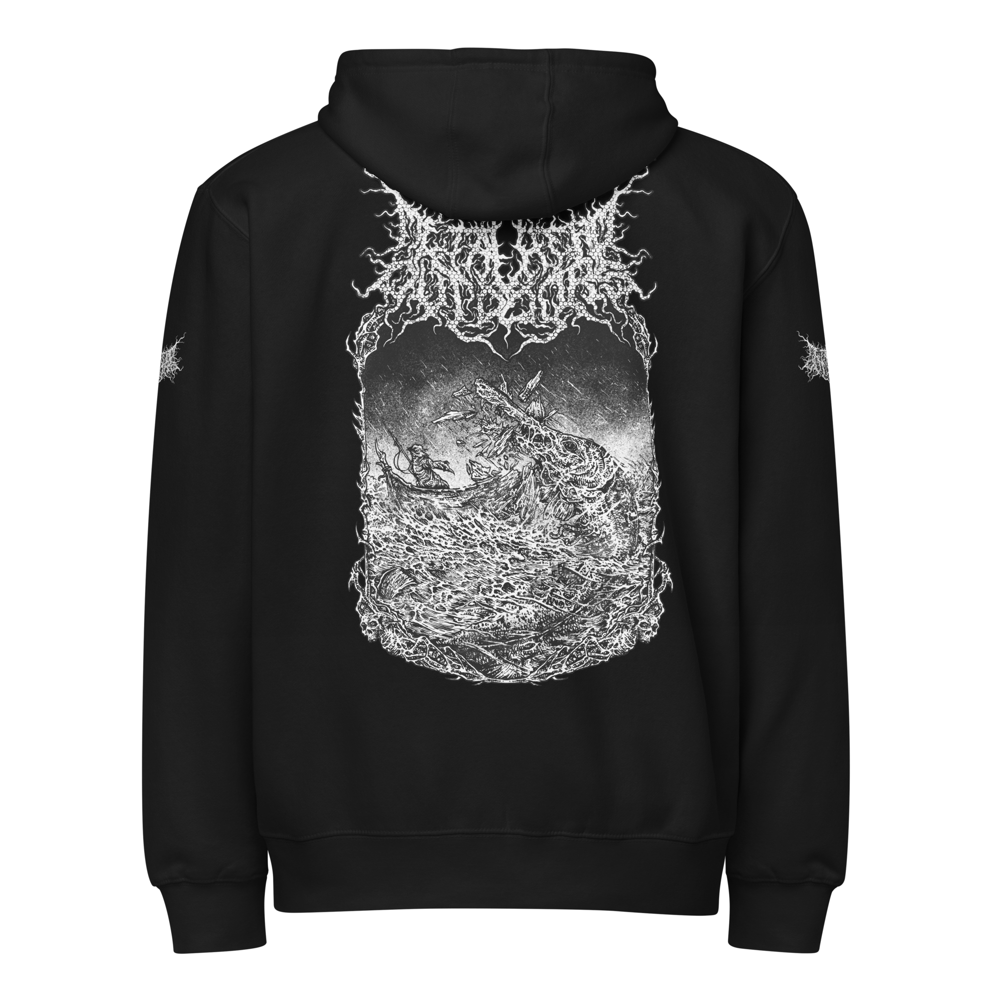 C.E シーイー OVERDYE ALLIGATOR HEAVY HOODIE Alligator Gar: Gasp of the Damned - Premium Zip Up Hoodie