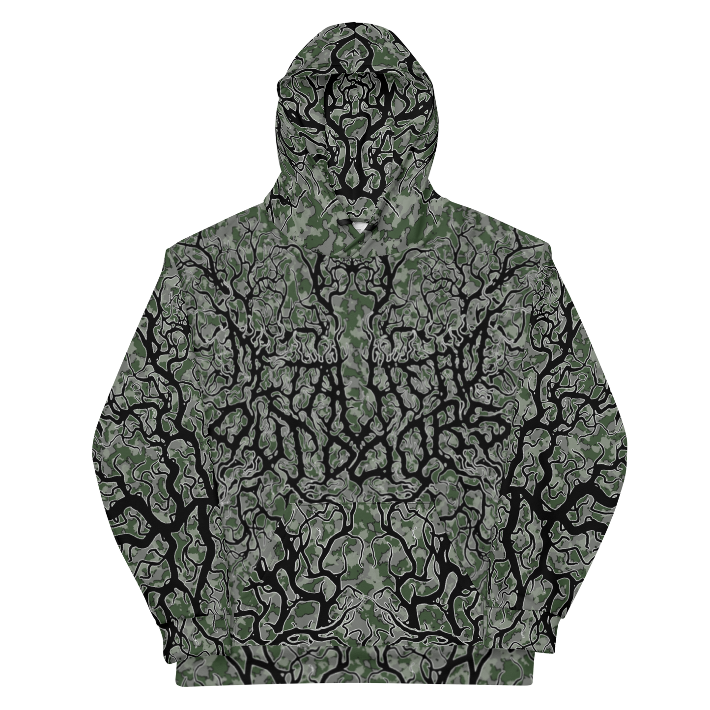 Demonic Fir Deathmetal Camo Performance Hoodie