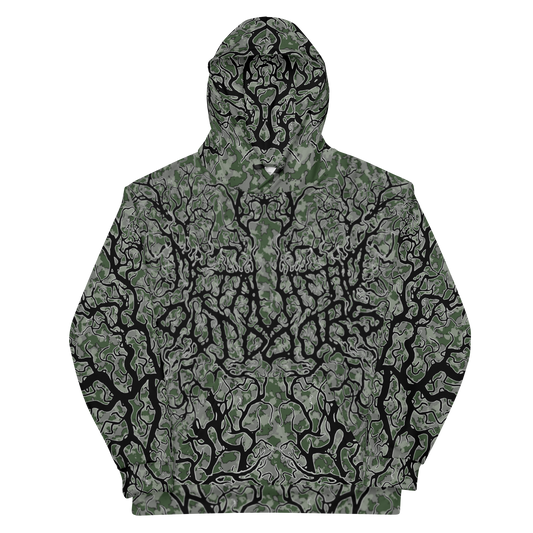 Demonic Fir Deathmetal Camo Performance Hoodie