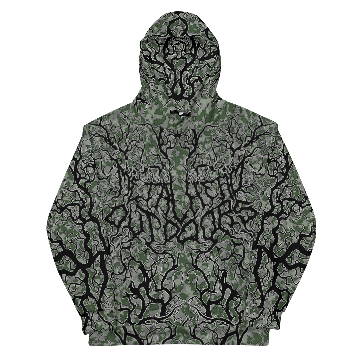 Demonic Fir Deathmetal Camo Performance Hoodie