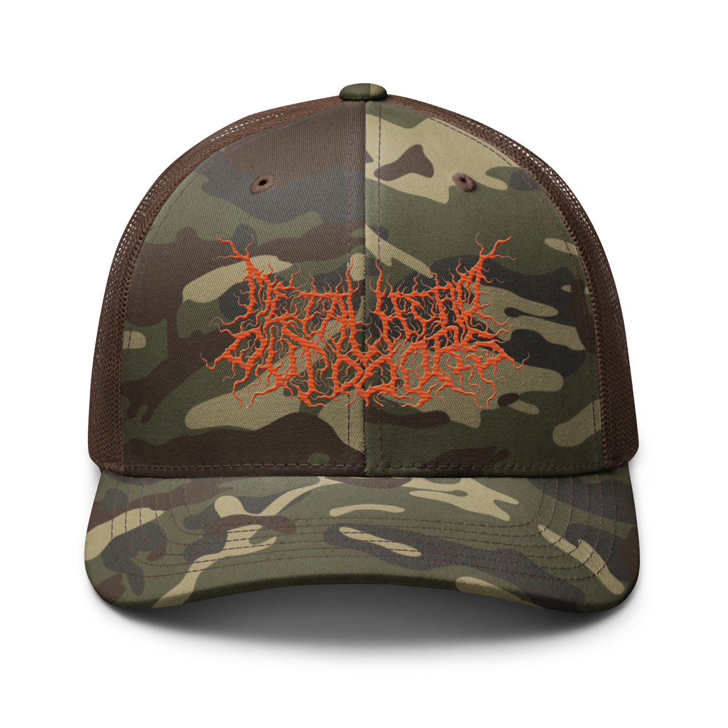 Embroidered Deathmetal Logo Camo Snapback