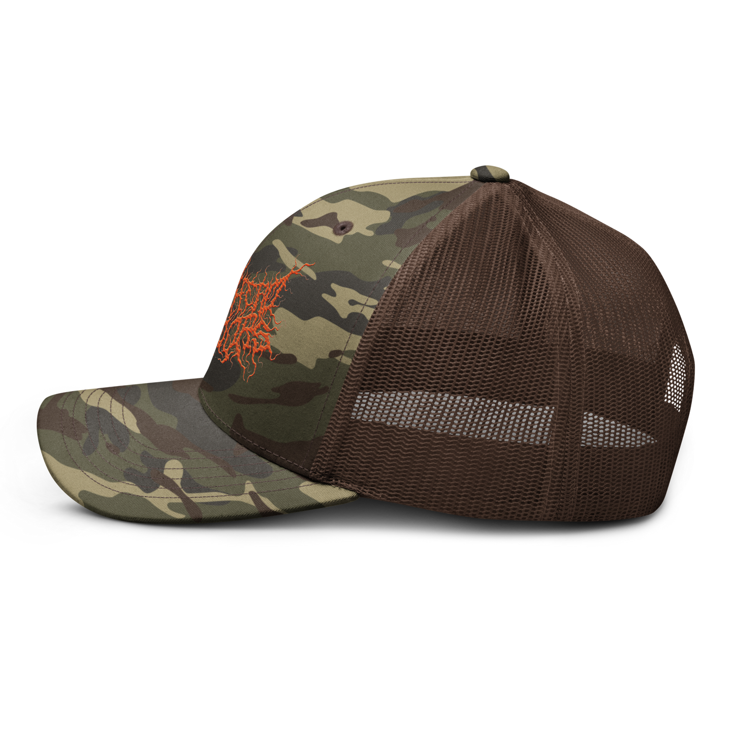 Embroidered Deathmetal Logo Camo Snapback